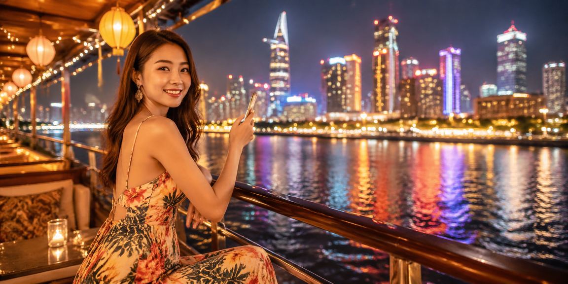 Người chơi casino trên điện thoại giữa không khí chợ đêm tấp nập tại TP.HCM