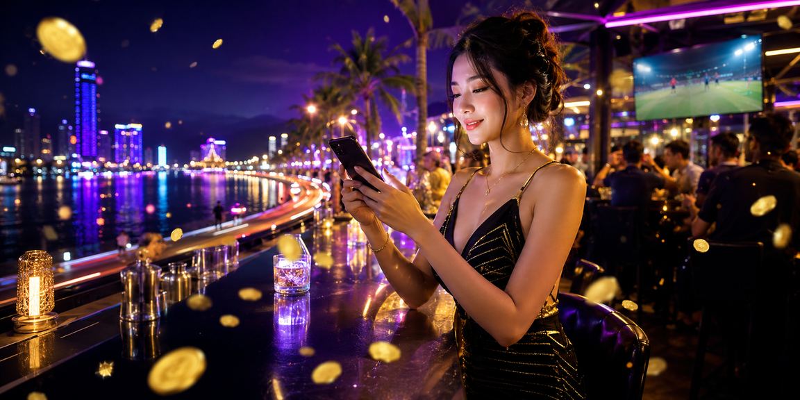 Không khí casino trực tuyến sôi động tại Việt Nam với ánh sáng hiện đại